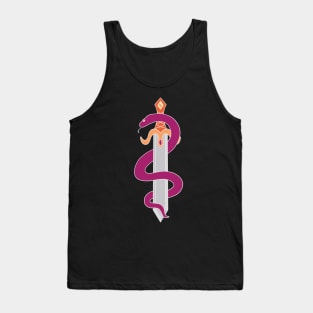 Sword and Snake (Lesbian Colors) Tank Top